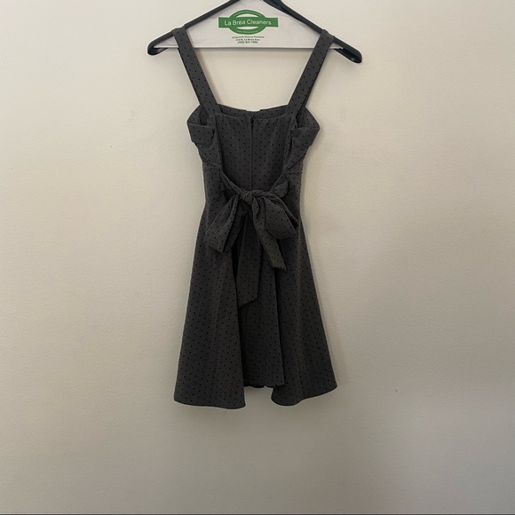 Merry Marilyn Small Polka Dot Dress - Dark Gray w/ Black Polka Dots - Picture 7 of 7